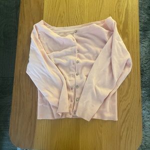 blush pink extra large cardigan with diamond buttons